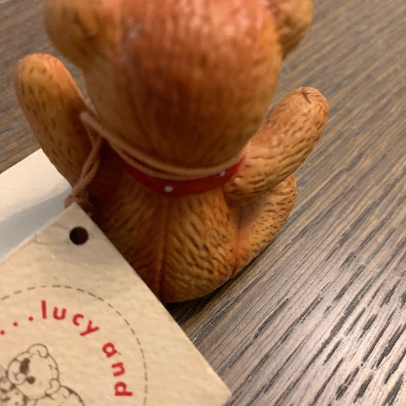 “Unbearably Cute” Porcelain Bisque Teddy Bear   2 1/2” Tall by Lucy Rigg 1979 - Picture 2 of 2